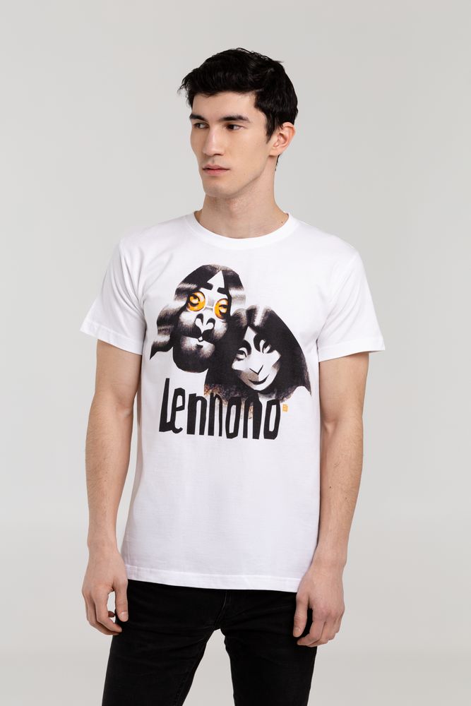 PS240823683 Author&#39;s Виктор Меламед. Футболка &laquo;Меламед. John Lennon, Yoko Ono&raquo;, белая