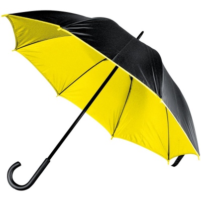 PS2203155168 Зонт-трость с двойным куполом, черный с желтым