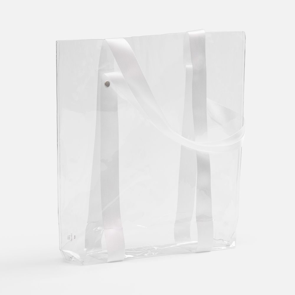 PS1710255391 Шопер Clear Fest, ver.2, прозрачный с белыми ручками