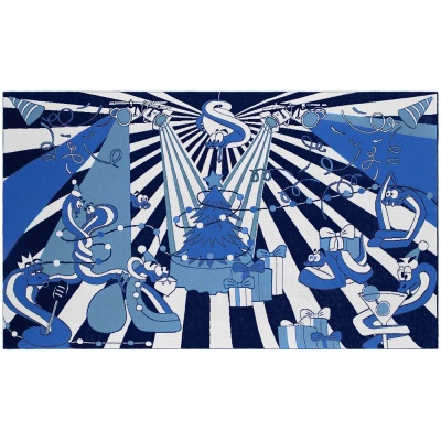 PS1710251791 teplo. Плед Snake Your Body, синий