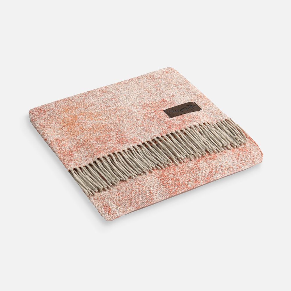 PS1710255045 Marzotto. Плед Sorapis, оранжевый