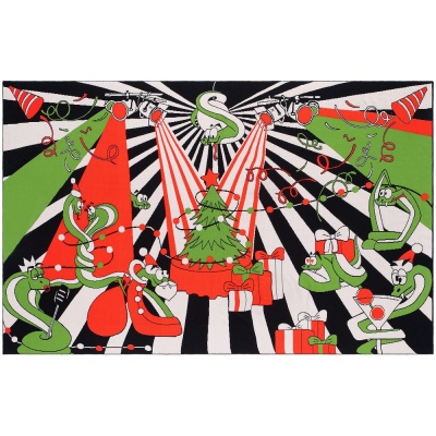 PS1710251790 teplo. Плед Snake Your Body, красный