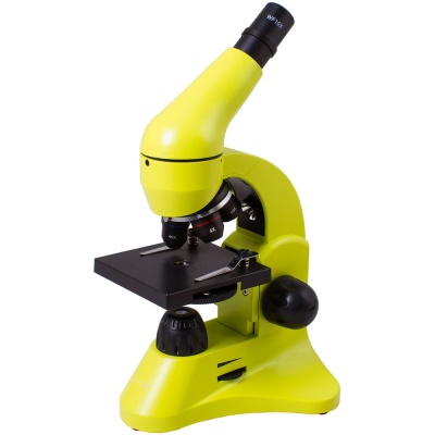 PS2203157900 Levenhuk. Монокулярный микроскоп Rainbow 50L с набором для опытов, зеленое яблоко