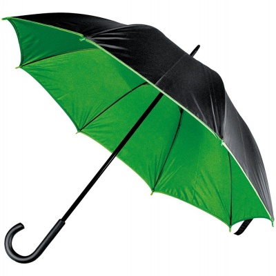 PS2203155169 Зонт-трость Downtown, черный с зеленым