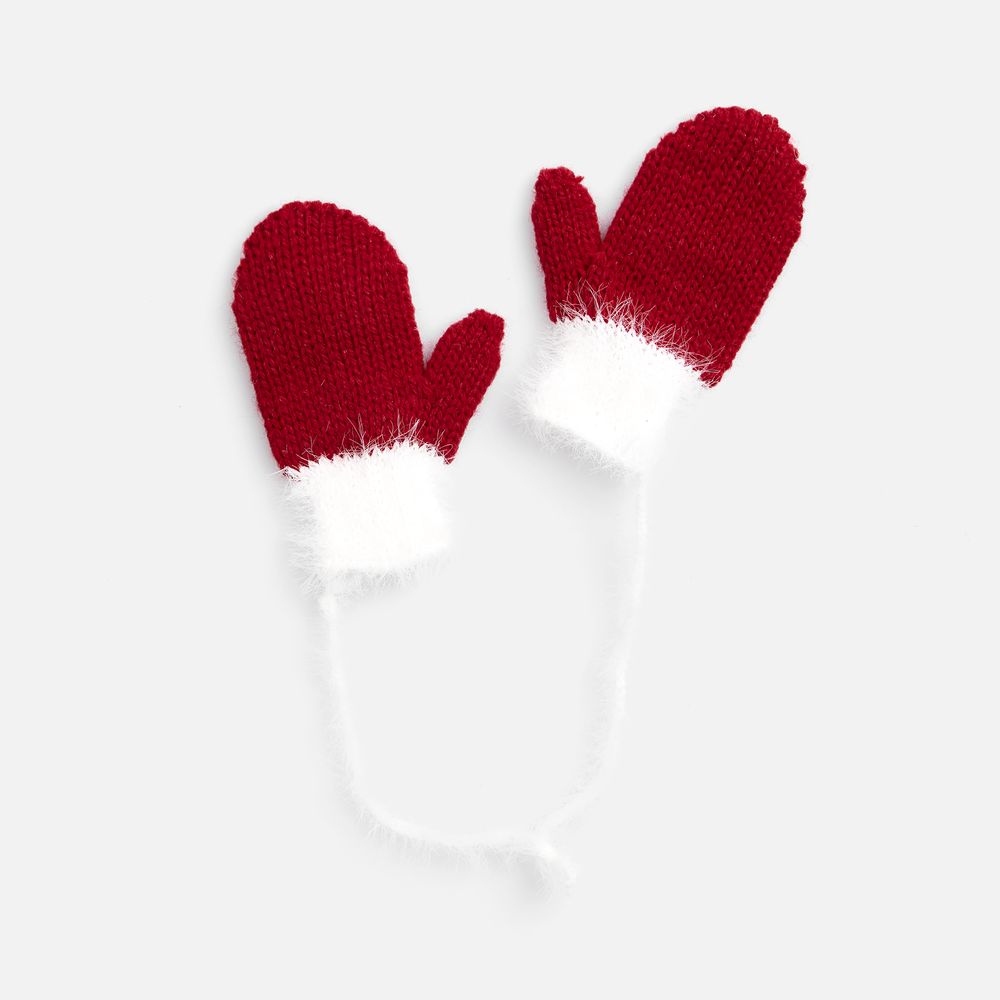 PS1710255189 teplo. Подвеска на елку &laquo;Вьюжка&raquo;, варежки, красная