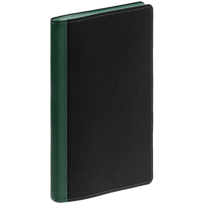 PS2408233256 Контекст. Ежедневник Nice Twice, недатированный, черный с зеленым