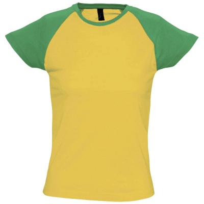 PS1701026344 Sol&#39;s. Футболка женская MILKY 150, желтая с зеленым