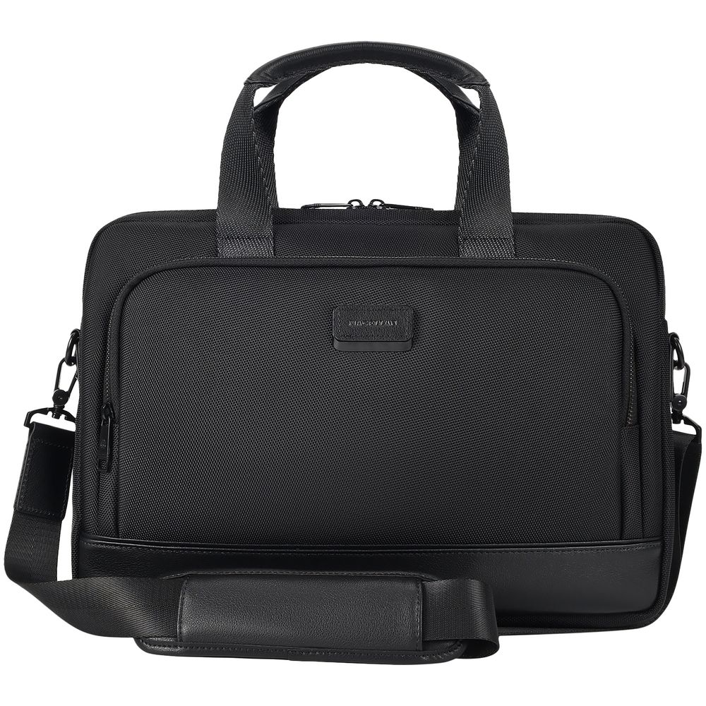 PS1710252976 Magellan. Сумка для ноутбука Santiago с кожаной отделкой, черная