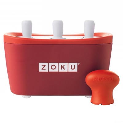 PS2102088820 Zoku. Набор для приготовления мороженого Triple Quick Pop Maker, красный