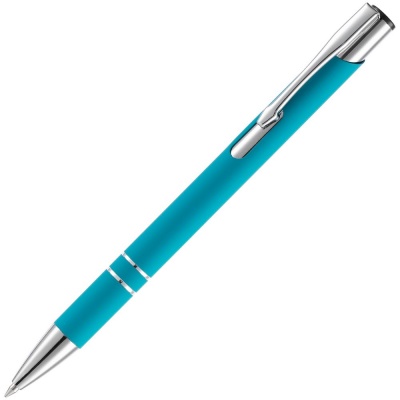 PS2408261477 Open. Ручка шариковая Keskus Soft Touch, бирюзовая