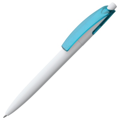 PS1701024364 Open. Ручка шариковая Bento, белая с голубым