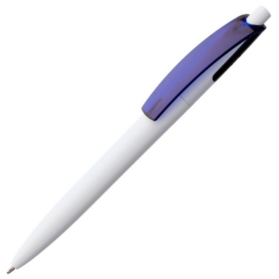 PSB-WHT7 Open. Ручка шариковая Bento, белая с синим