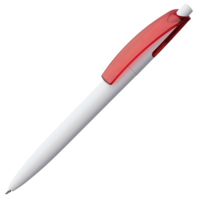 PSB-WHT6 Open. Ручка шариковая Bento, белая с красным