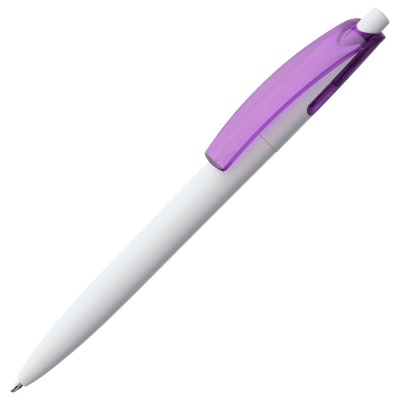 PS1701024367 Open. Ручка шариковая Bento, белая с фиолетовым