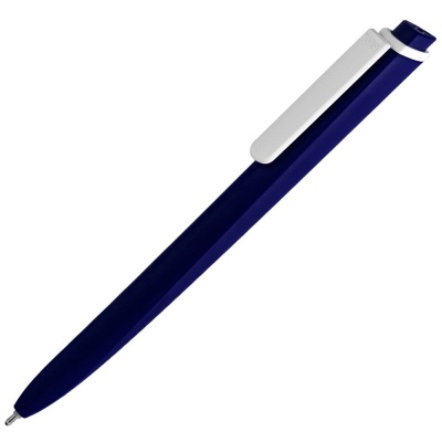 PS2013763 Pigra. Ручка шариковая Pigra P02 Mat, темно-синяя с белым