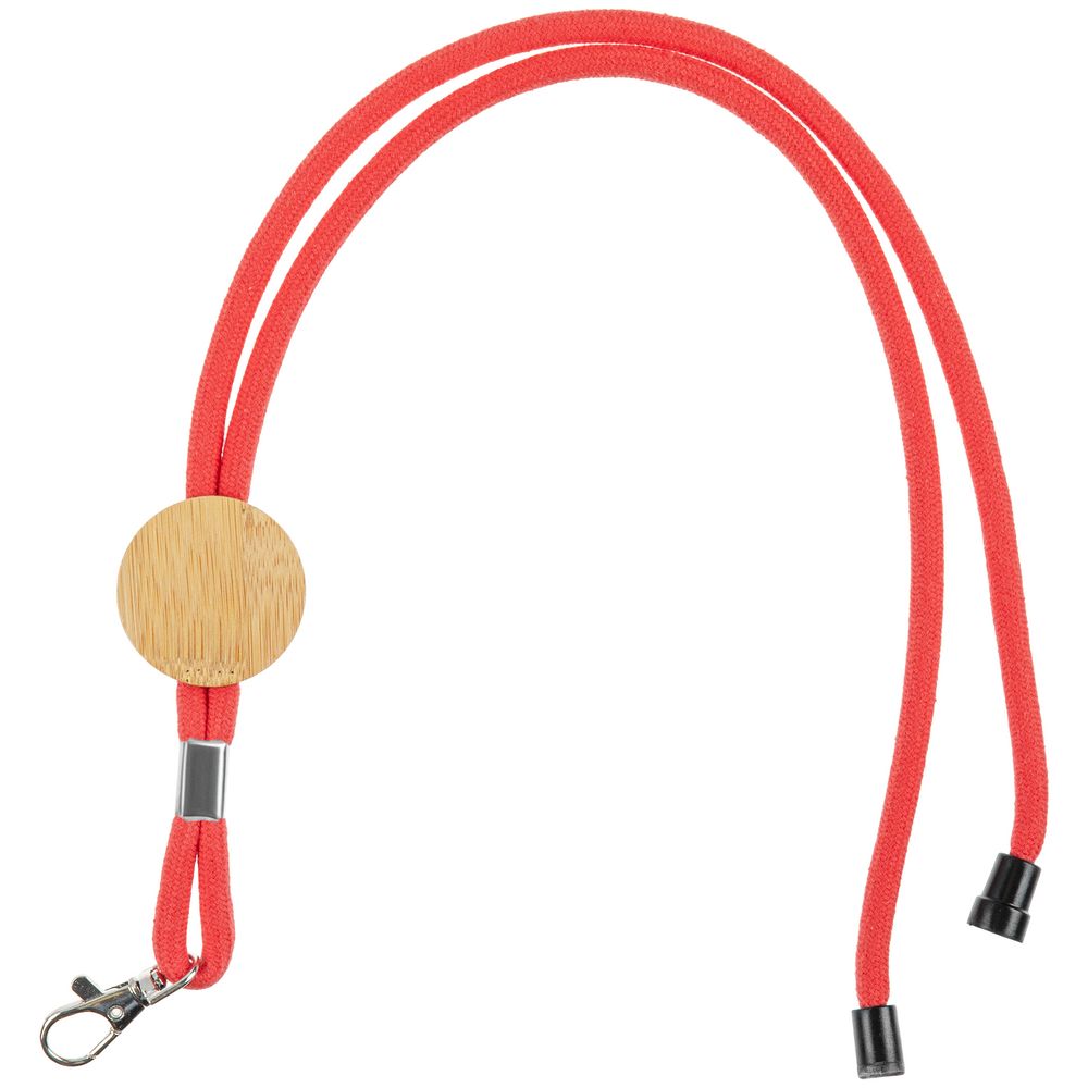 PS1710252994 Шнурок для бейджа Tube Wood, красный