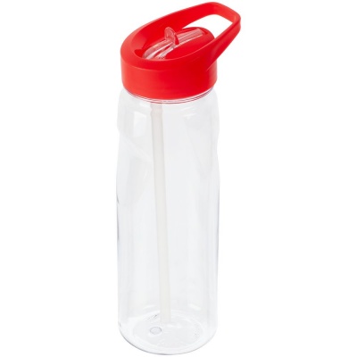 PS2011620 Спортивная бутылка Start, прозрачная с красной крышкой