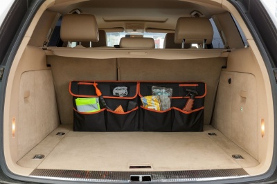 PS2015090 Органайзер в багажник автомобиля Carmeleon, черный с оранжевым
