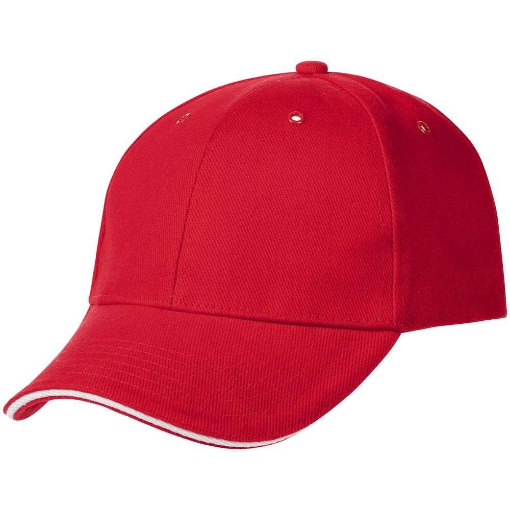 PS2408234212 Molti. Бейсболка Generic, красная с белым кантом