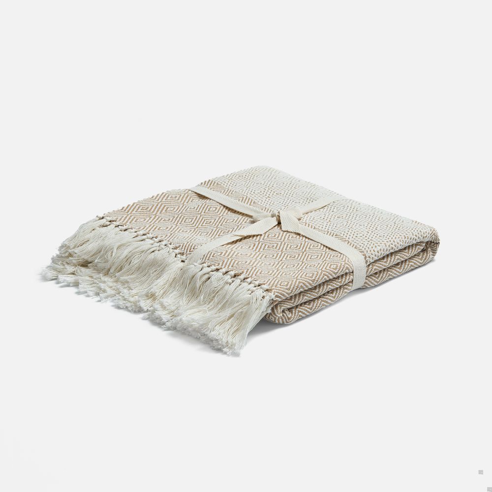 PS1710254199 Molti. Плед Ladakh, бежевый