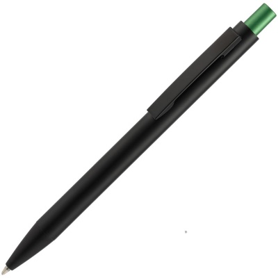 PS2102082580 Open. Ручка шариковая Chromatic, черная с зеленым