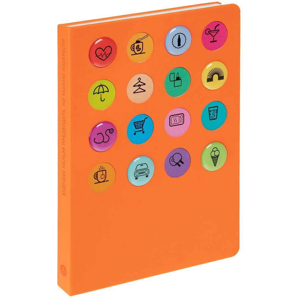 PS2408236395 Inspire. Ежедневник &laquo;История изобретений&raquo;, недатированный, оранжевый