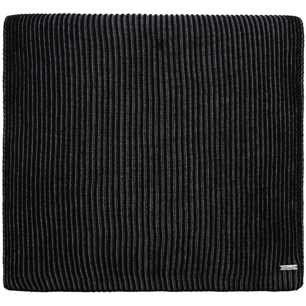 PS2408232984 Sherst. Шарф Nobilis, черный с серым меланжем