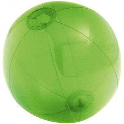 PS2011062 Надувной пляжный мяч Sun and Fun, полупрозрачный зеленый