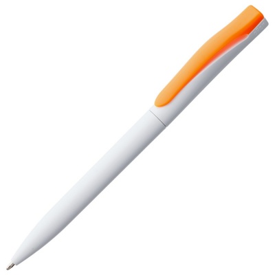 PS15097079 Open. Ручка шариковая Pin, белая с оранжевым