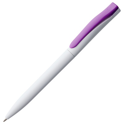 PS15097083 Open. Ручка шариковая Pin, белая с фиолетовым