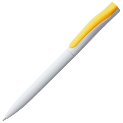 PS15097084 Open. Ручка шариковая Pin, белая с желтым