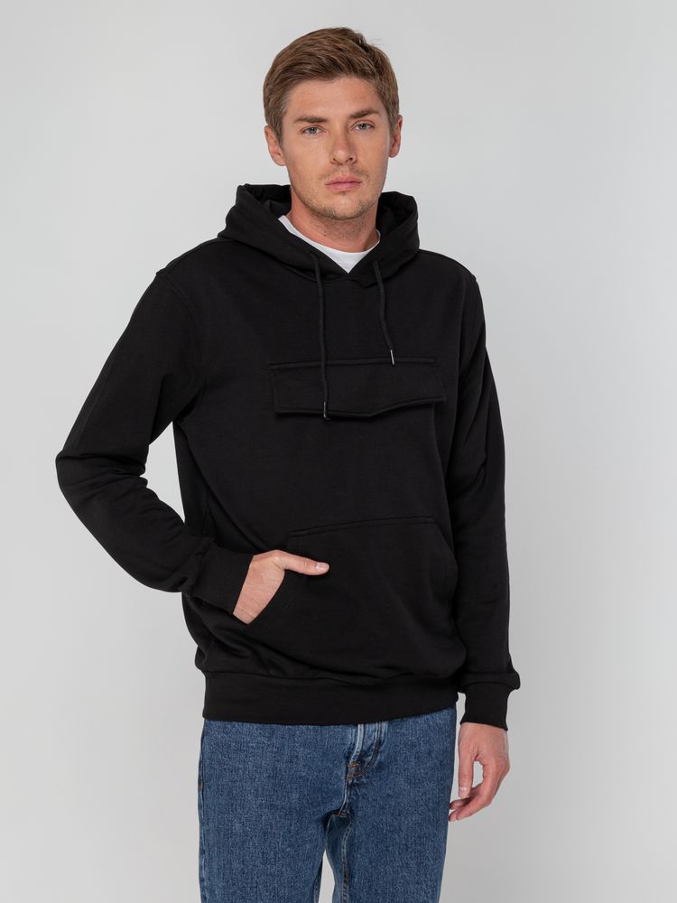 PS2408235271 Molti. Худи унисекс с карманом на груди Chest Pocket, черное