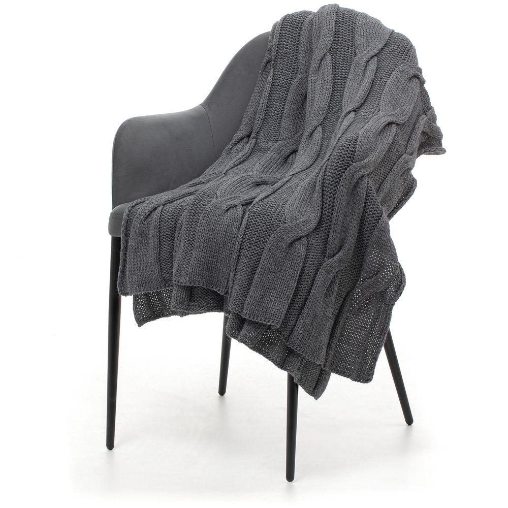 PS1710251468 Very Marque. Плед Snefald, серый (маренго меланж)