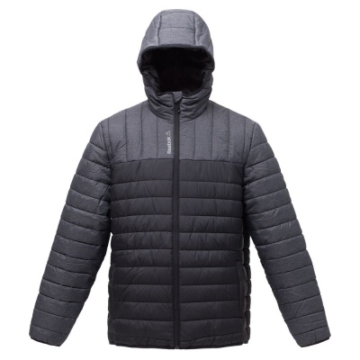 PS180109137 Reebok. Куртка мужская Outdoor, серая с черным, размер XS