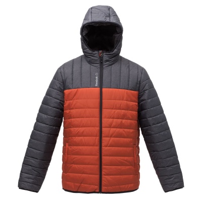 PS180109126 Reebok. Куртка мужская Outdoor, серая с оранжевым