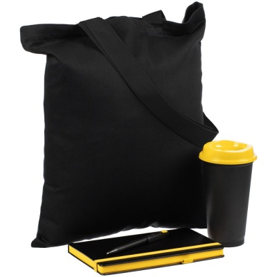 PS240826557 сделано в России. Набор Velours Bag, черный с желтым