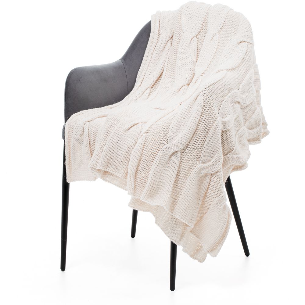 PS1710251465 Very Marque. Плед Snefald, жемчужно-белый