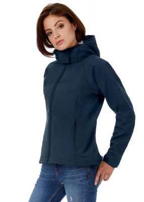 PS2004792 BNC. Куртка женская Hooded Softshell темно-синяя