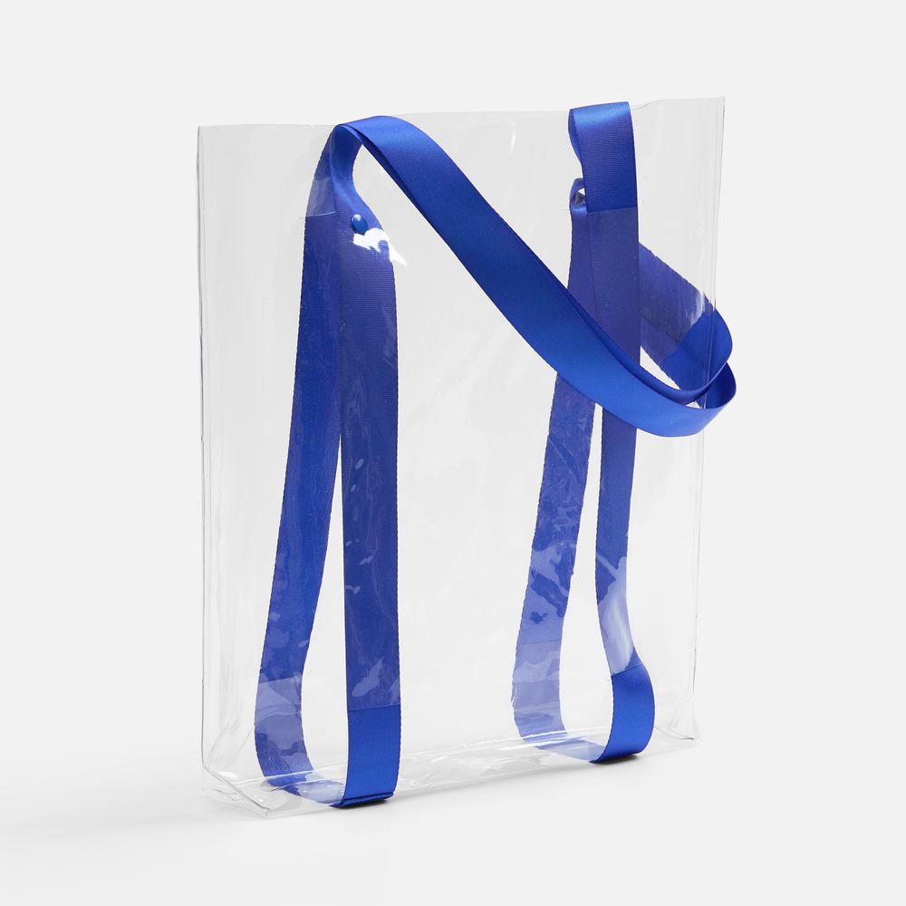 PS1710255393 Шопер Clear Fest, ver.2, прозрачный с синими ручками