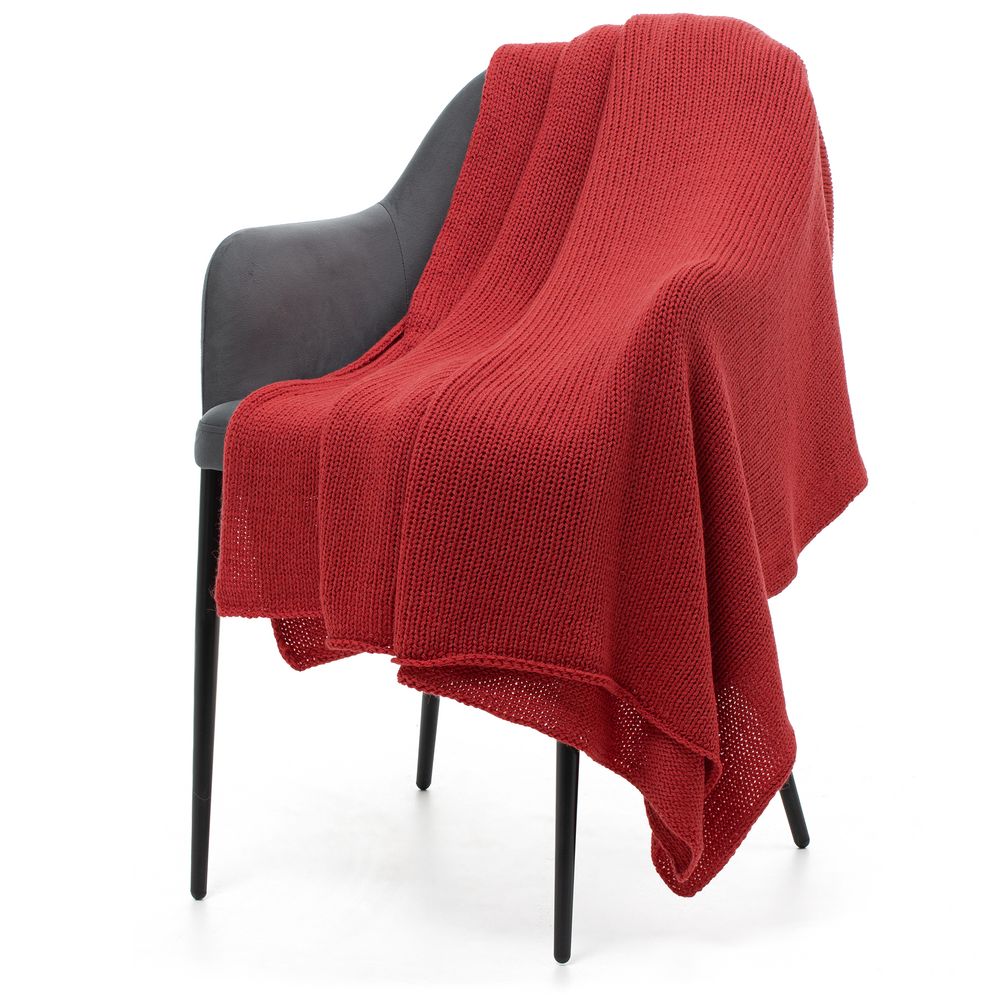 PS1710251463 Very Marque. Плед Knitly, красный (коралл)