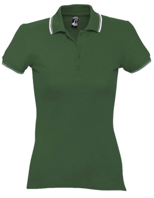 PS15TX-GRN47 Sol&#39;s. Рубашка поло женская Practice women 270 зеленая с белым