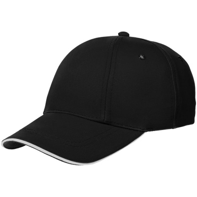 PS2408235117 Molti. Бейсболка Canopy, черная с белым кантом