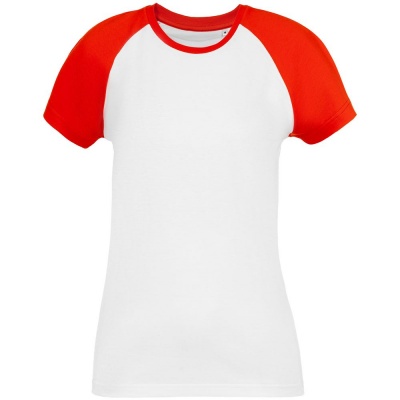 PS2008850 T-Bolka. Футболка женская T-bolka Bicolor Lady, белая с красным