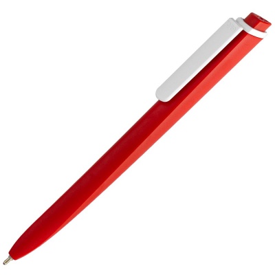 PS2013762 Pigra. Ручка шариковая Pigra P02 Mat, красная с белым