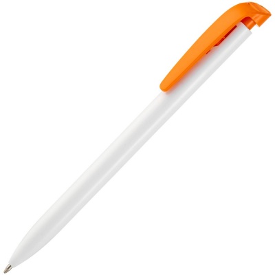 PS2102086283 Open. Ручка шариковая Favorite, белая с оранжевым