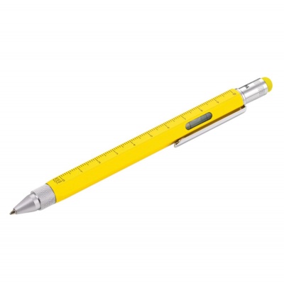 PS2003102 Troika. Ручка шариковая Construction, мультиинструмент, желтая