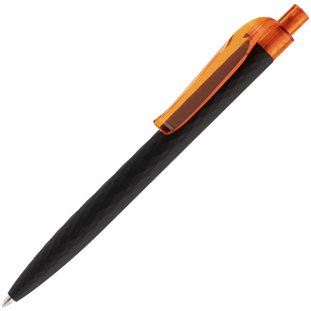PS2408238158 Prodir. Ручка шариковая Prodir QS01 PRT-P Soft Touch, черная с оранжевым