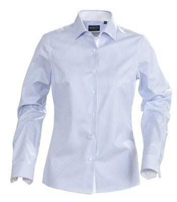 PS15TX-LBL18 James Harvest. Рубашка женская в полоску RENO LADIES, голубая
