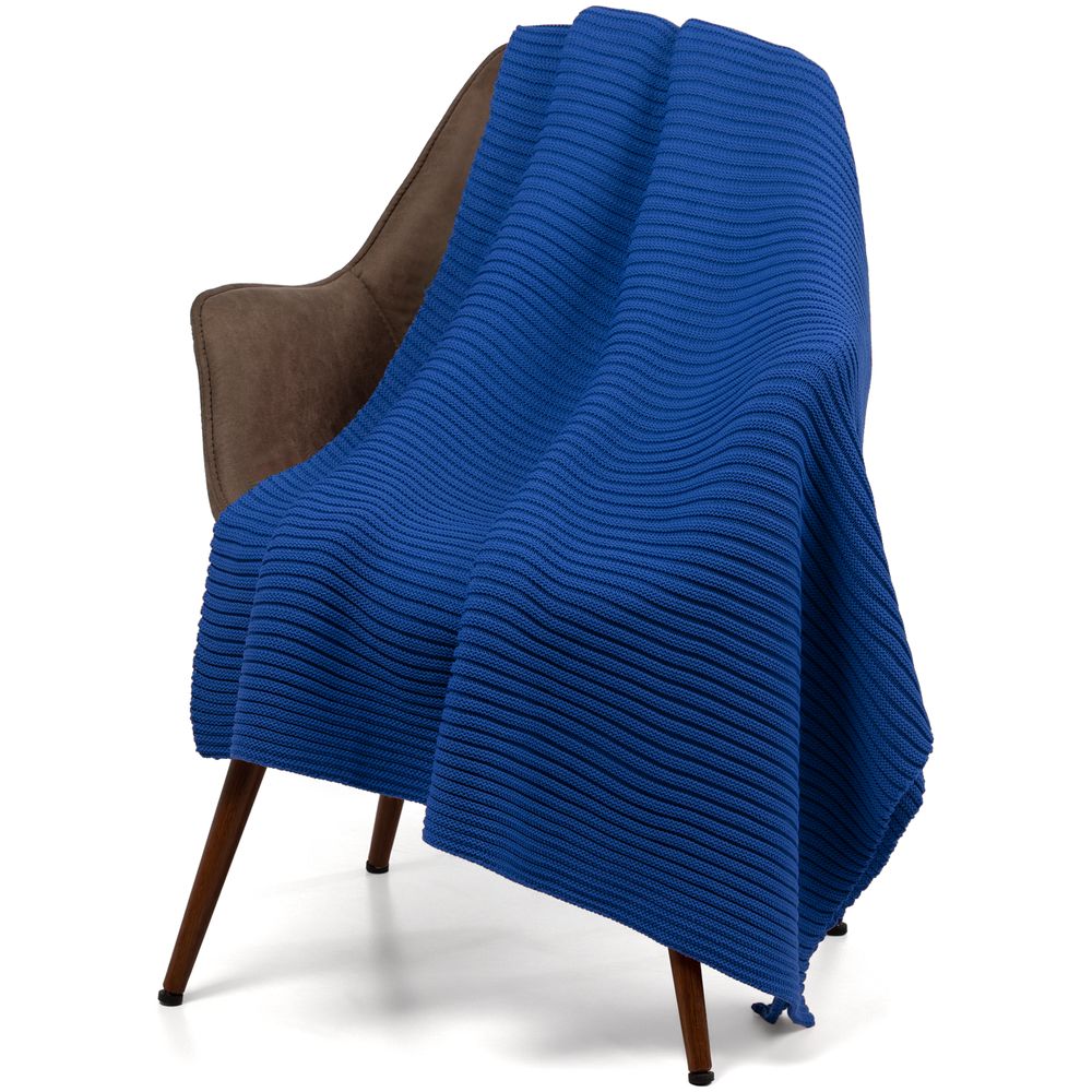 PS1710255083 teplo. Плед Quill, синий (василек)