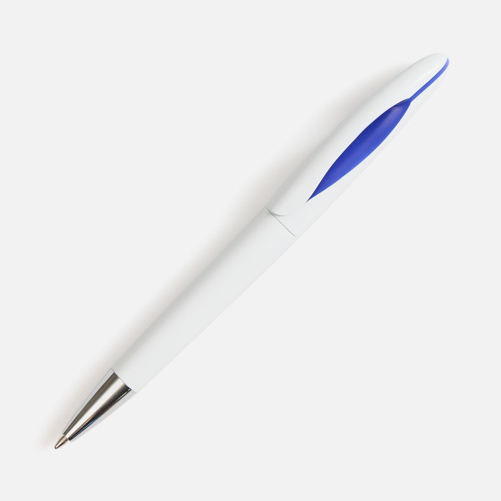 PS1710251648 Ручка шариковая Nave, белая с синим